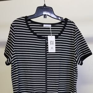 Ekouaer short-sleeved zipper nightgown